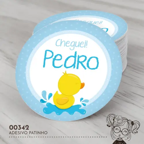 Adesivo Redondo Patinho - 00342
