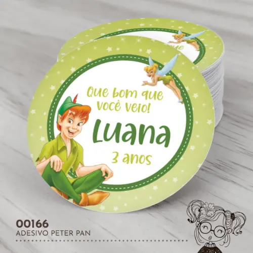 Adesivo Redondo Peter Pan - 00166