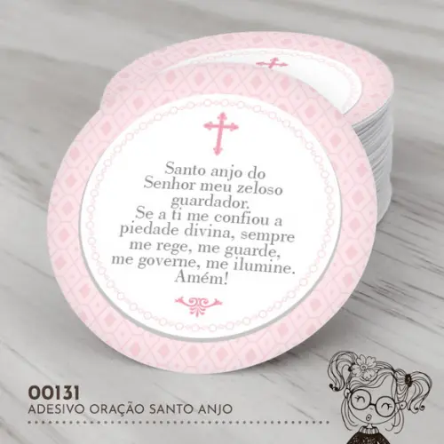 Adesivo Redondo Santo Anjo - 00131