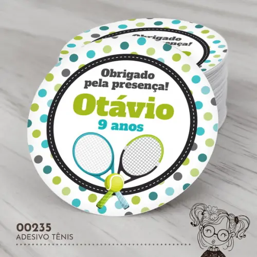 Adesivo Redondo Tênis - 00235