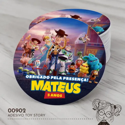 Adesivo Redondo Toy Story - 00902
