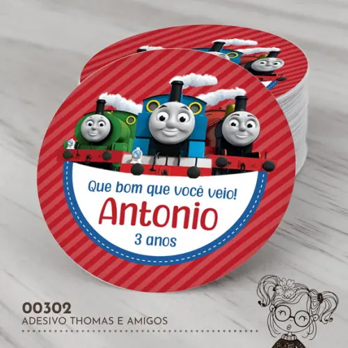 Adesivo Redondo Thomas e Amigos - 00302