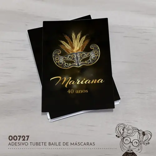 Adesivo Tubete Baile de Máscaras - 00727