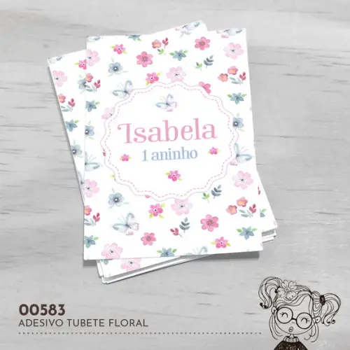 Adesivo Tubete Flores - 00583