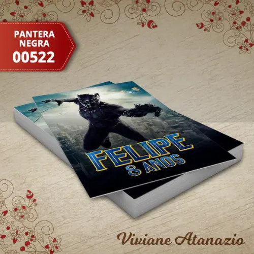 Adesivo Tubete Pantera Negra - 00522