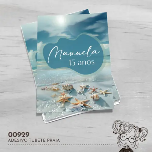 Adesivo Tubete Praia - 00929