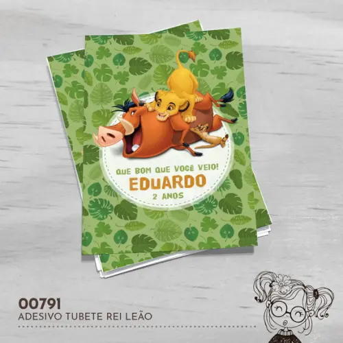 Adesivo Tubete Rei Leão - 00791