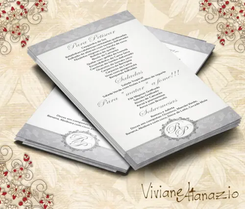 Cardápio Casamento Monograma - 00014