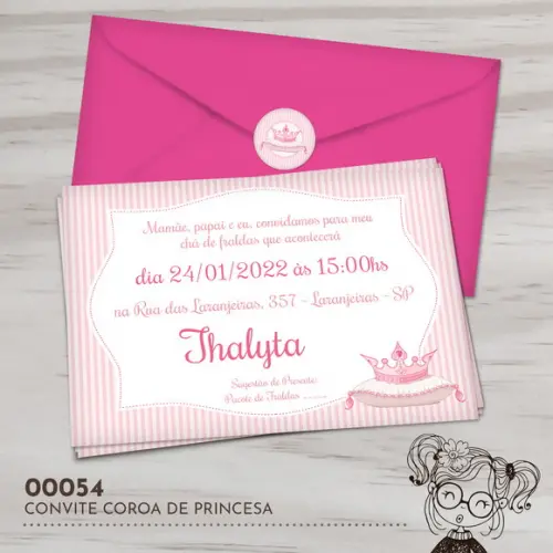 Convite Coroa de Princesa - 00054