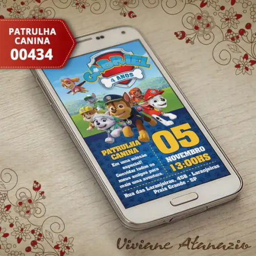 Convite Digital Patrulha Canina - 00434