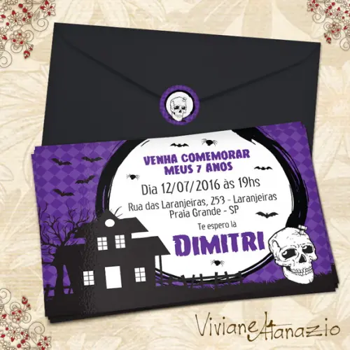 Convite Halloween - 00338