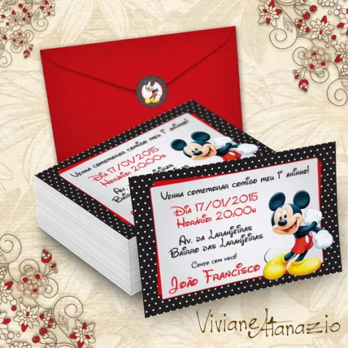 Convite Mickey - 00091