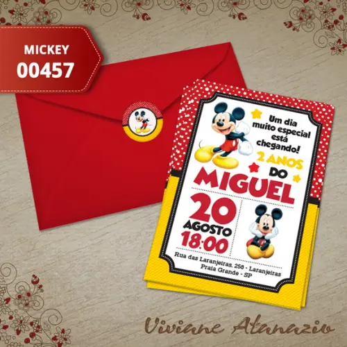 Convite Mickey - 00457