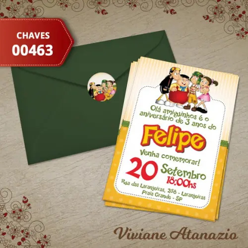 Convite Turma do Chaves - 00463