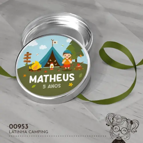 Latinha Adesivada - Camping - 00953