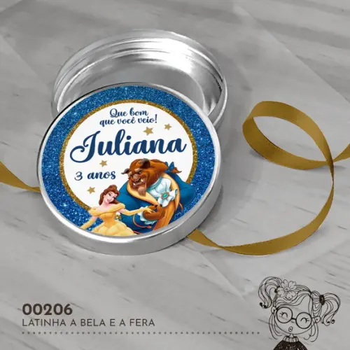 Latinha Adesivada a Bela e a Fera - 00206