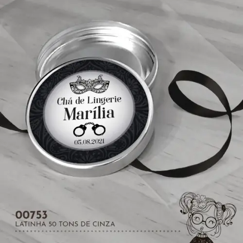 Latinha Adesivada 50 Tons de Cinza - 00753