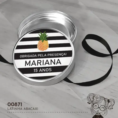 Latinha Adesivada Abacaxi - 00871