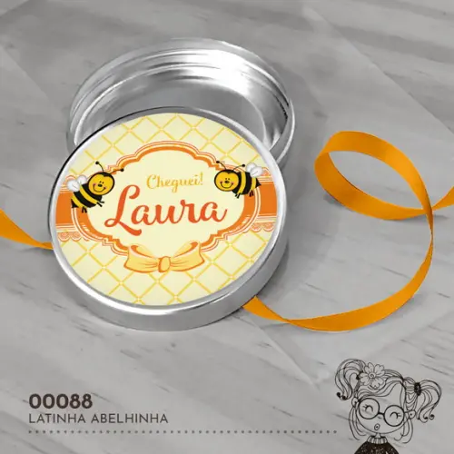 Latinha Adesivada Abelhinhas - 00088