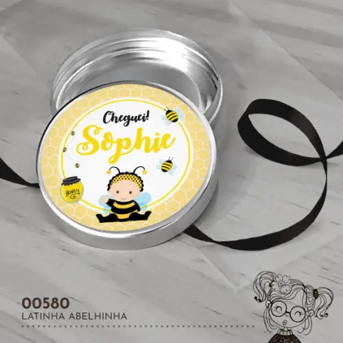 Latinha Adesivada Abelhinhas - 00580