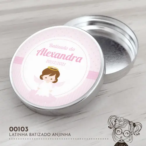 Latinha Adesivada Anjinha - 00103