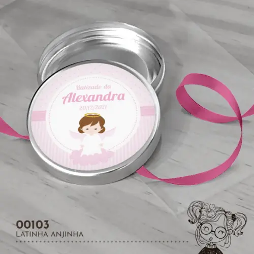 Latinha Adesivada Anjinha - 00103