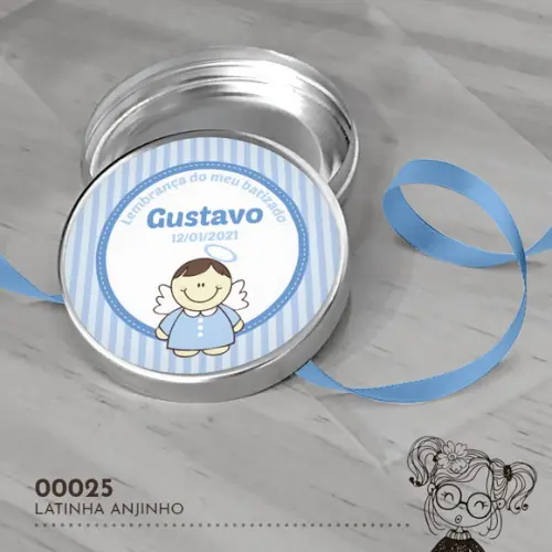 Latinha Adesivada Anjinho - 00025