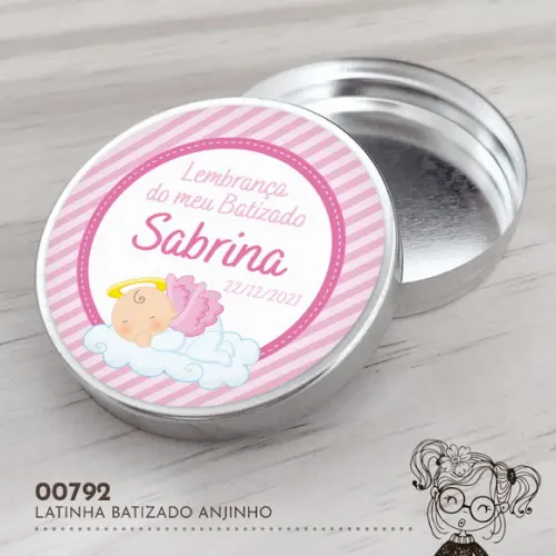 Latinha Adesivada Anjinho - 00792