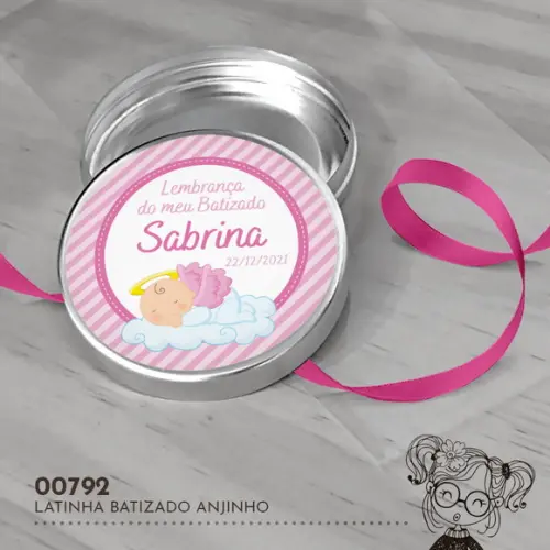 Latinha Adesivada Anjinho - 00792