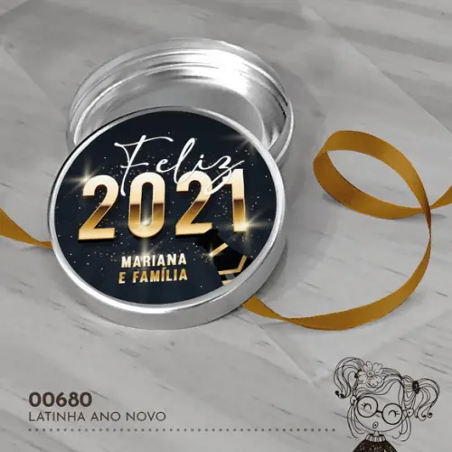 Latinha Adesivada Ano Novo - 00680