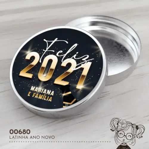Latinha Adesivada Ano Novo - 00680