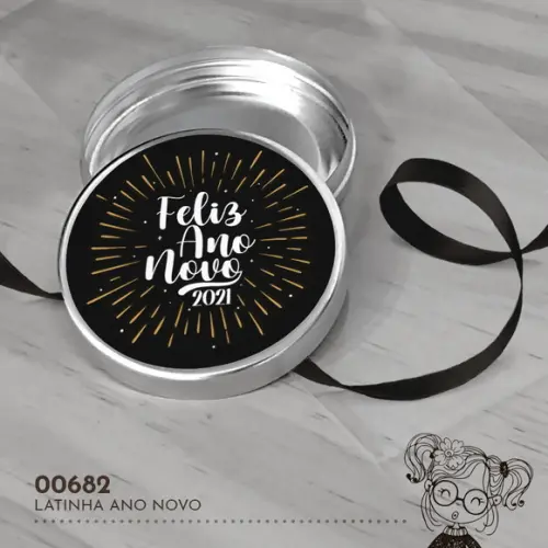 Latinha Adesivada Ano Novo - 00682