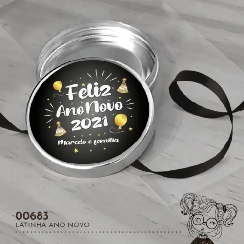 Latinha Adesivada Ano Novo - 00683