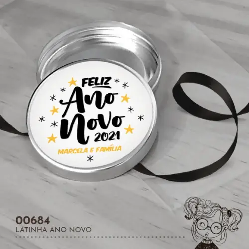 Latinha Adesivada Ano Novo - 00684