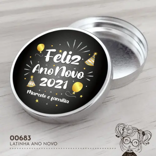 Latinha Adesivada Ano Novo - 00683