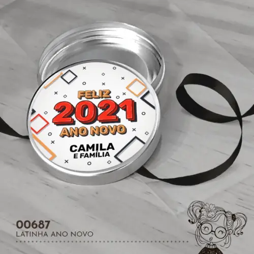 Latinha Adesivada Ano Novo - 00687