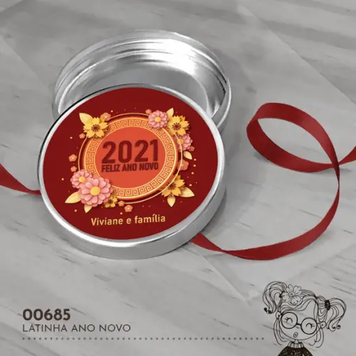 Latinha Adesivada Ano Novo - 00685