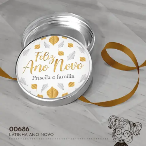 Latinha Adesivada Ano Novo - 00686