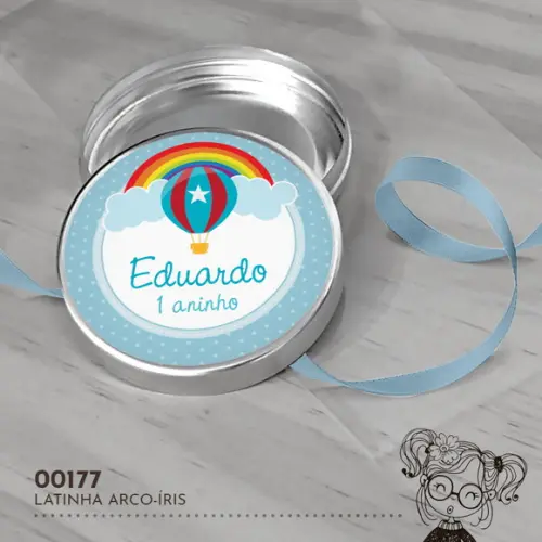 Latinha Adesivada Arco-íris - 00178