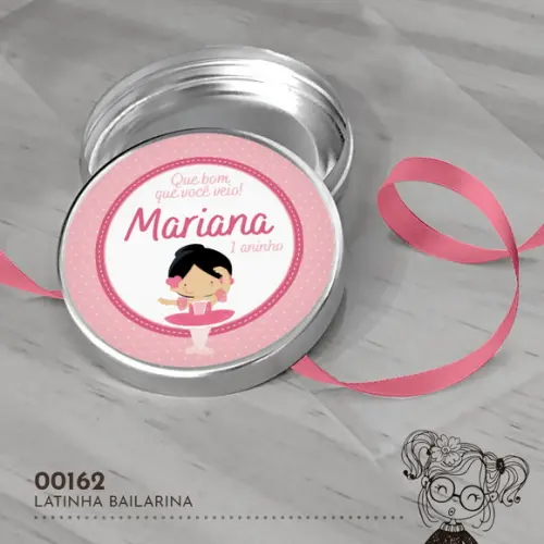 Latinha Adesivada Bailarina - 00162