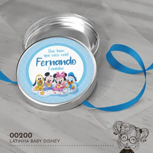 Latinha Adesivada Baby Disney - 00200