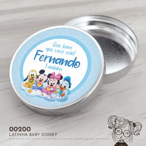 Latinha Adesivada Baby Disney - 00200