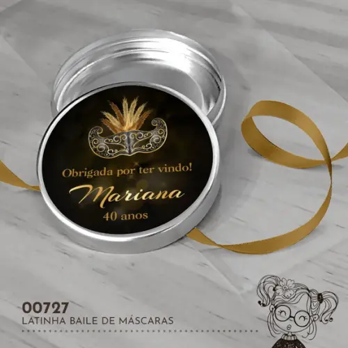 Latinha Adesivada Baile de Máscaras - 00727