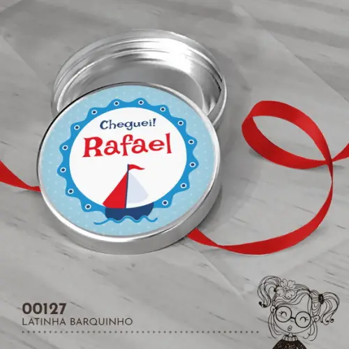 Latinha Adesivada Barquinho - 00127