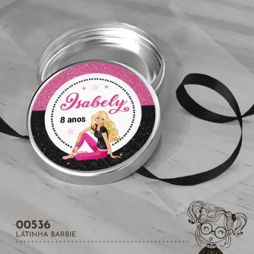 Latinha Adesivada Barbie - 00536