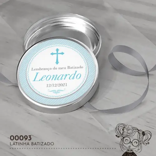 Latinha Adesivada Batizado - 00093