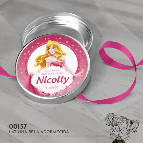 Latinha Adesivada Bela Adormecida - 00157