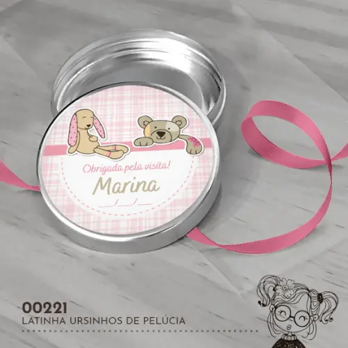 Latinha Adesivada Bichinhos - 00221
