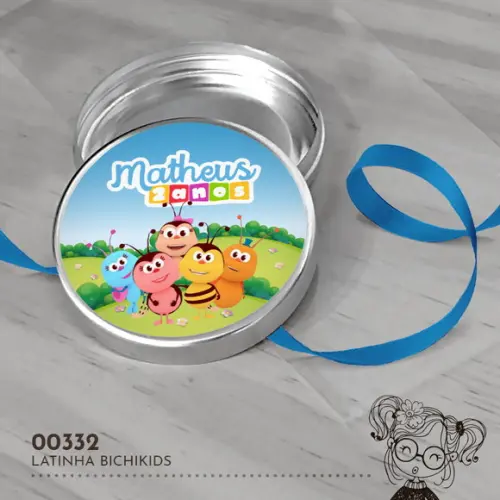 Latinha Adesivada Bichikids - 00332