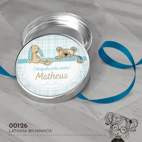 Latinha Adesivada Bichinhos - 00126